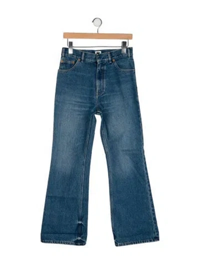 Pre-owned Dior High-rise Wide Leg Jeans In Blue