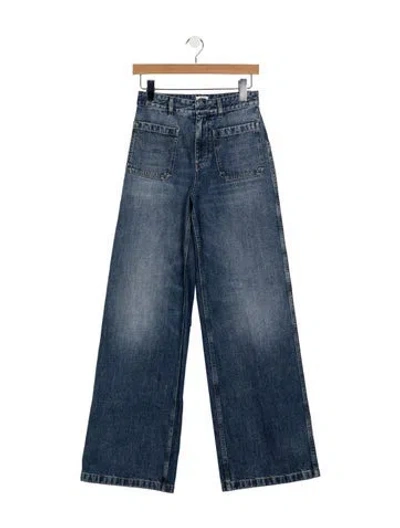 Pre-owned Dior High-rise Wide Leg Jeans In Blue
