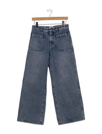 Pre-owned Dior High-rise Wide Leg Jeans In Blue