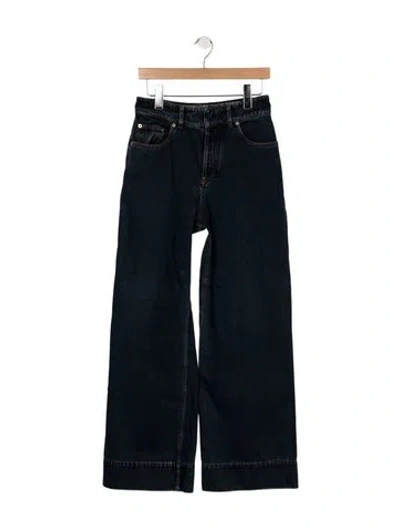 Pre-owned Dior High-rise Wide Leg Jeans In Blue