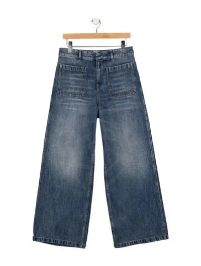 Pre-owned Dior High-rise Wide Leg Jeans In Blue