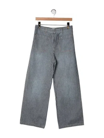 Pre-owned Dior High-rise Wide Leg Jeans In Blue