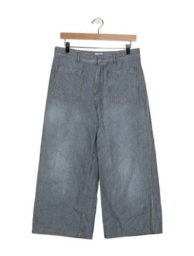Pre-owned Dior High-rise Wide Leg Jeans In Blue