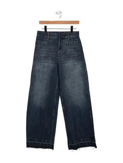 Pre-owned Dior High-rise Wide Leg Jeans In Blue