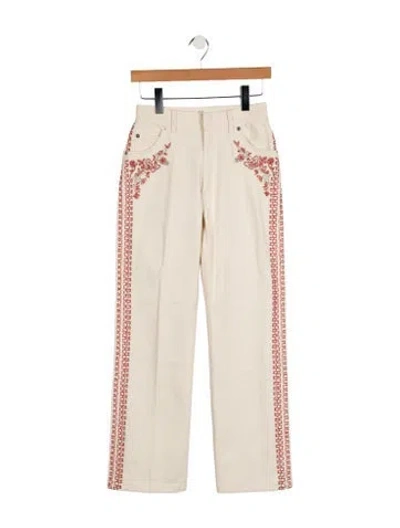 Pre-owned Dior High-rise Wide Leg Jeans In Neutral