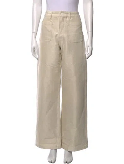 Pre-owned Dior High-rise Wide Leg Jeans In Neutrals