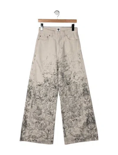 Pre-owned Dior High-rise Wide Leg Jeans W/ Tags In Neutrals