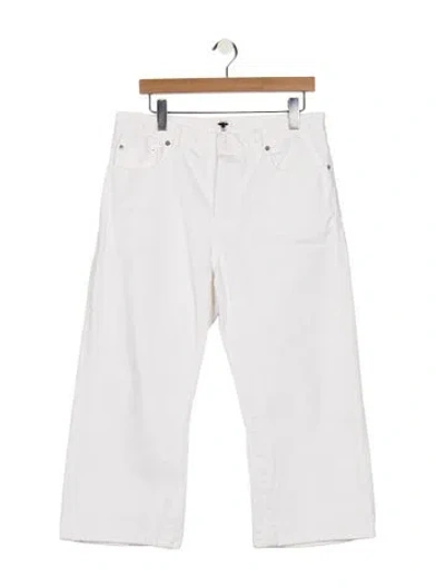 Pre-owned Dior High-rise Wide Leg Jeans In White