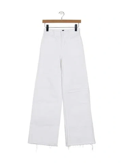 Pre-owned Dior High-rise Wide Leg Jeans In White