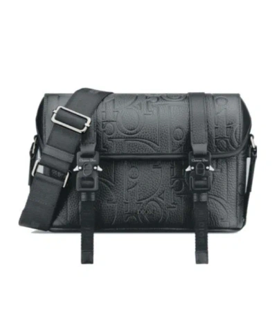 Dior Hit The Road Messenger Bag With Flap In Black