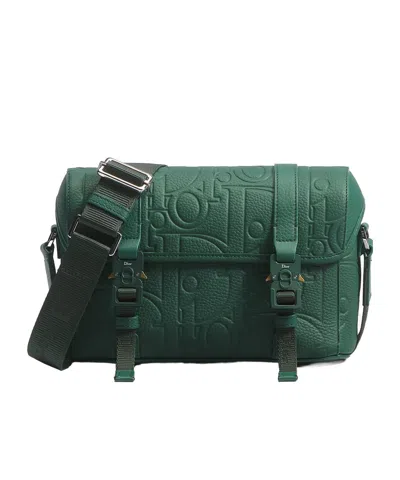 Dior Hit The Road Messenger Bag With Flap In Green