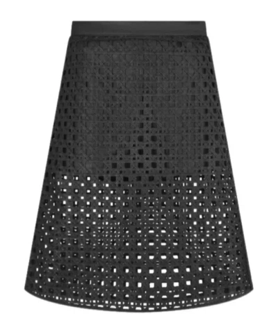 Dior Hollow Detail Skirt In Black