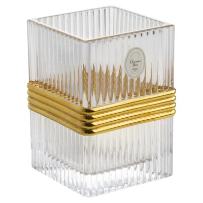 Pre-owned Dior Home Christian Dior Paris Crystal Desk Accessory Pencil Cup, Circa 1990 In Gray