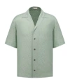 Dior Homme All-over Logo Patterned Short-sleeved Shirt In Gray