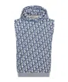 Dior Homme All-over Logo Patterned Sleeveless Hoodie In Gray