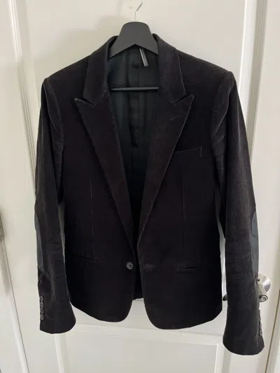 Pre-owned Dior Homme Aw04 Votc Runway Corduroy Blazer In Black