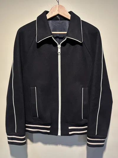 Pre-owned Dior Homme Aw05 Varsity Jacket Hedi Slimane In Black