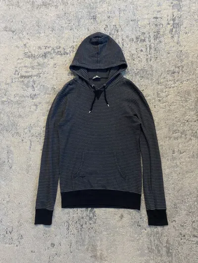 Pre-owned Dior Homme Aw07 Navigate Striped Bee Hoodie In Black