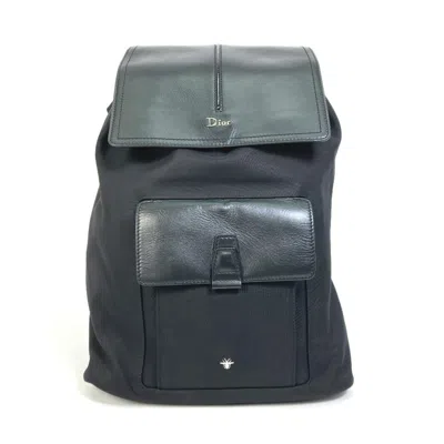 Pre-owned Dior Homme Black Canvas Leather Backpack ()