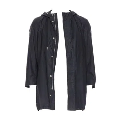 Pre-owned Dior Homme Black Hooded Utilitarian Drawstrings Zipper Windbreaker Jacket