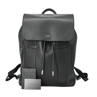 Pre-owned Dior Homme Black Leather Backpack ()