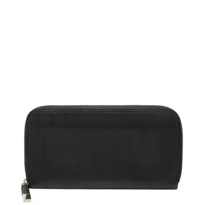 Pre-owned Dior Homme Black Leather Long Wallet (bi-fold) ()