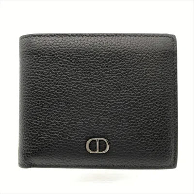 Pre-owned Dior Homme Black Leather Wallet (bi-fold) ()