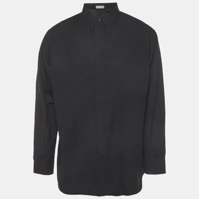 Pre-owned Dior Homme Black Oblique Cotton Button Up Shirt 4xl