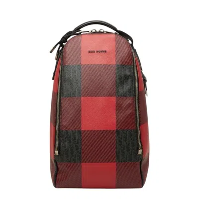 Pre-owned Dior Homme Black Red Color Pvc Leather Shoulder Bag Sling Bag () In Black, Red Color