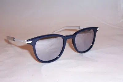 Pre-owned Dior Homme Black Tie 195/s Mzn-dc Blue/silver Mirror Sunglasses