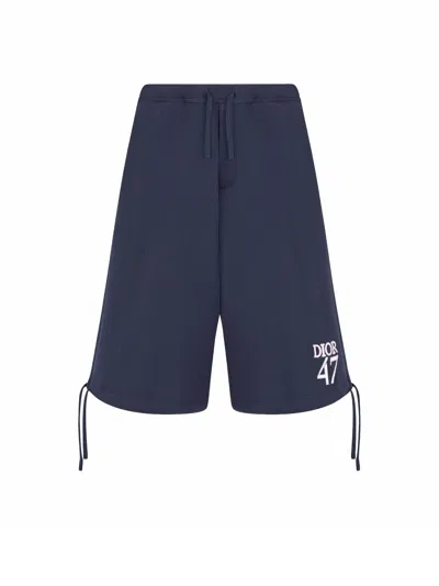 Dior Homme Blue Cotton Clothing Trousers