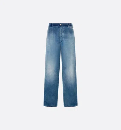 Dior Homme Blue Cotton Jeans Denim Fabric