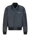 Dior Homme Buttoned Bomber Jacket In Blue