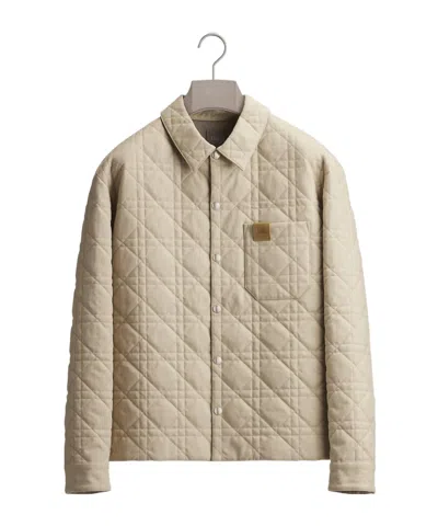 Dior Men Cannage Overshirt Jacket In Neutral