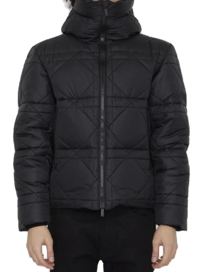 Dior Homme Cannage Puffer Jacket In Black