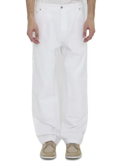Dior Homme Carpenter Style Straight Leg Jeans In White