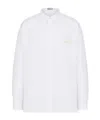 Dior Homme Christian  Couture Embroidered Poplin Shirt In White
