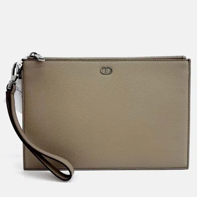 Pre-owned Dior Homme Clutch In Sand
