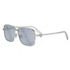 Dior Cd Diamond S9u 58mm Navigator Sunglasses In Metallic