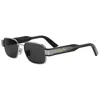 Dior Rectangle Sunglasses In Metallic