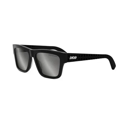Dior Eyewear Rectangle Frame Sunglasses In Black