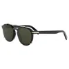 Dior Blacksuit Round Sunglasses, 56mm In Green