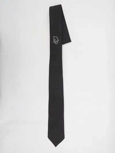 Dior Homme  Oblique Tie In Black
