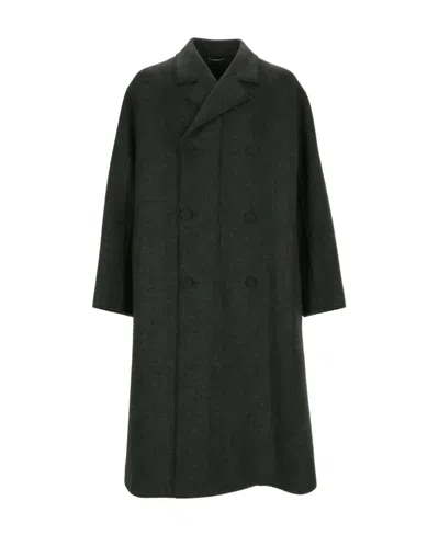 Dior Homme Double-breasted Long-sleeved Coat In Black