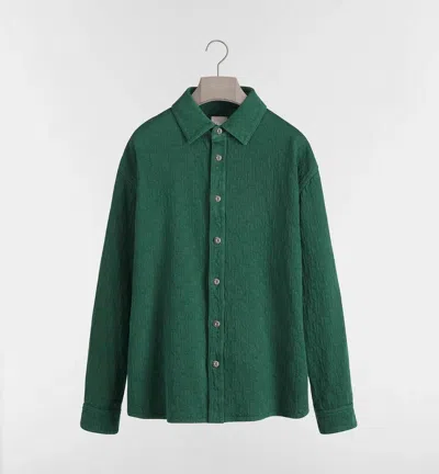 Dior Homme Green Cotton Denim Shirt