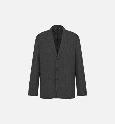 Dior Homme Grey Wool Alpaca Woven Jacket In Gray