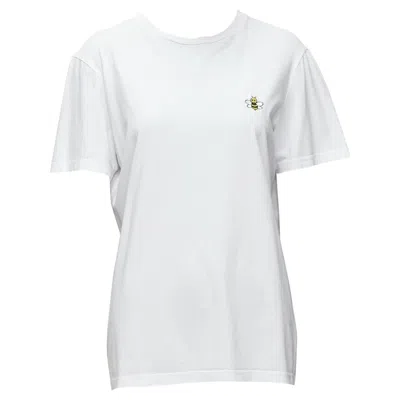 Pre-owned Dior Homme Kaws White Yellow Cross Eye Logo Bee Embroidery Tshirt Xs