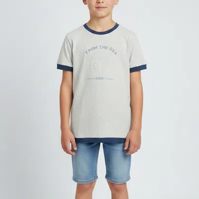 Pre-owned Dior Homme Kids White Jersey Short Sleeve T-shirt 12 Yrs