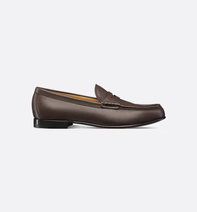 Dior Homme Leather Penny Loafer Loafer In Brown