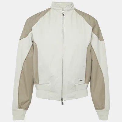 Pre-owned Dior Homme Light Beige Cotton Zip-up Jacket S